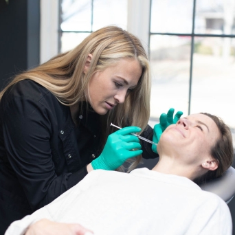 Brook injecting 