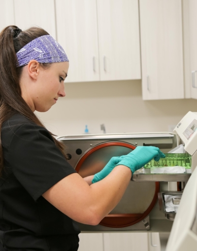 Nurse in a lab