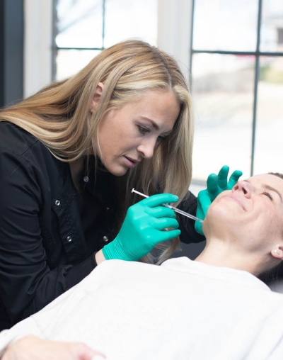 Brook injecting 